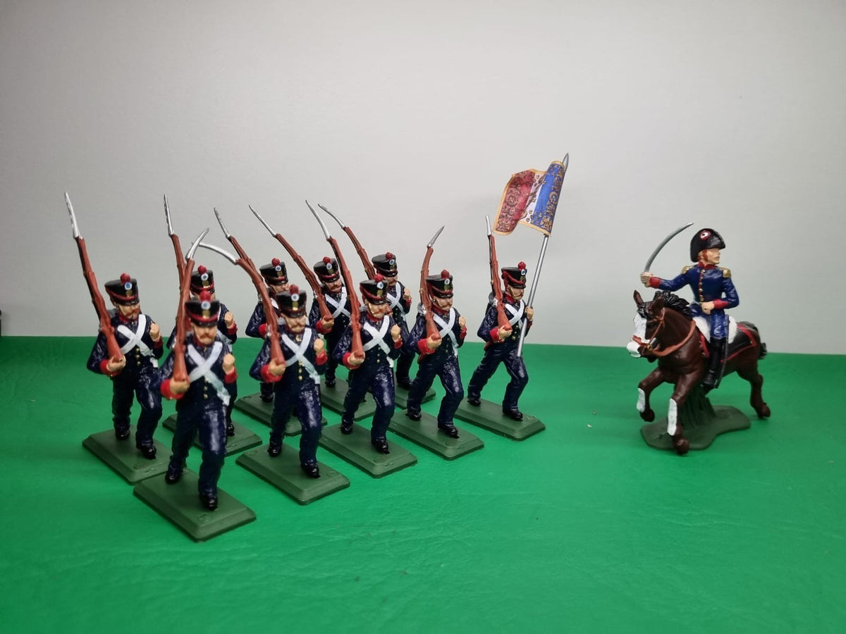 DSG Toy Soldiers French Infantry Marching Line, Napoleonic
