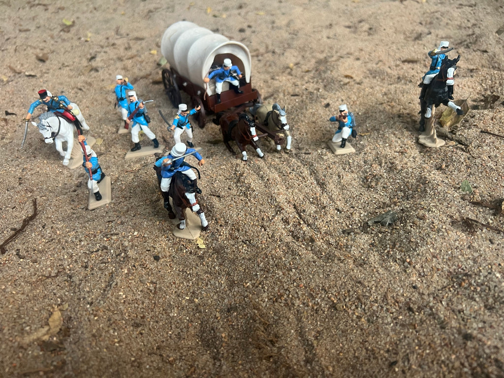 DSG Toy Soldiers French Foreign Legion Playset (foot + mounted + supply wagon)