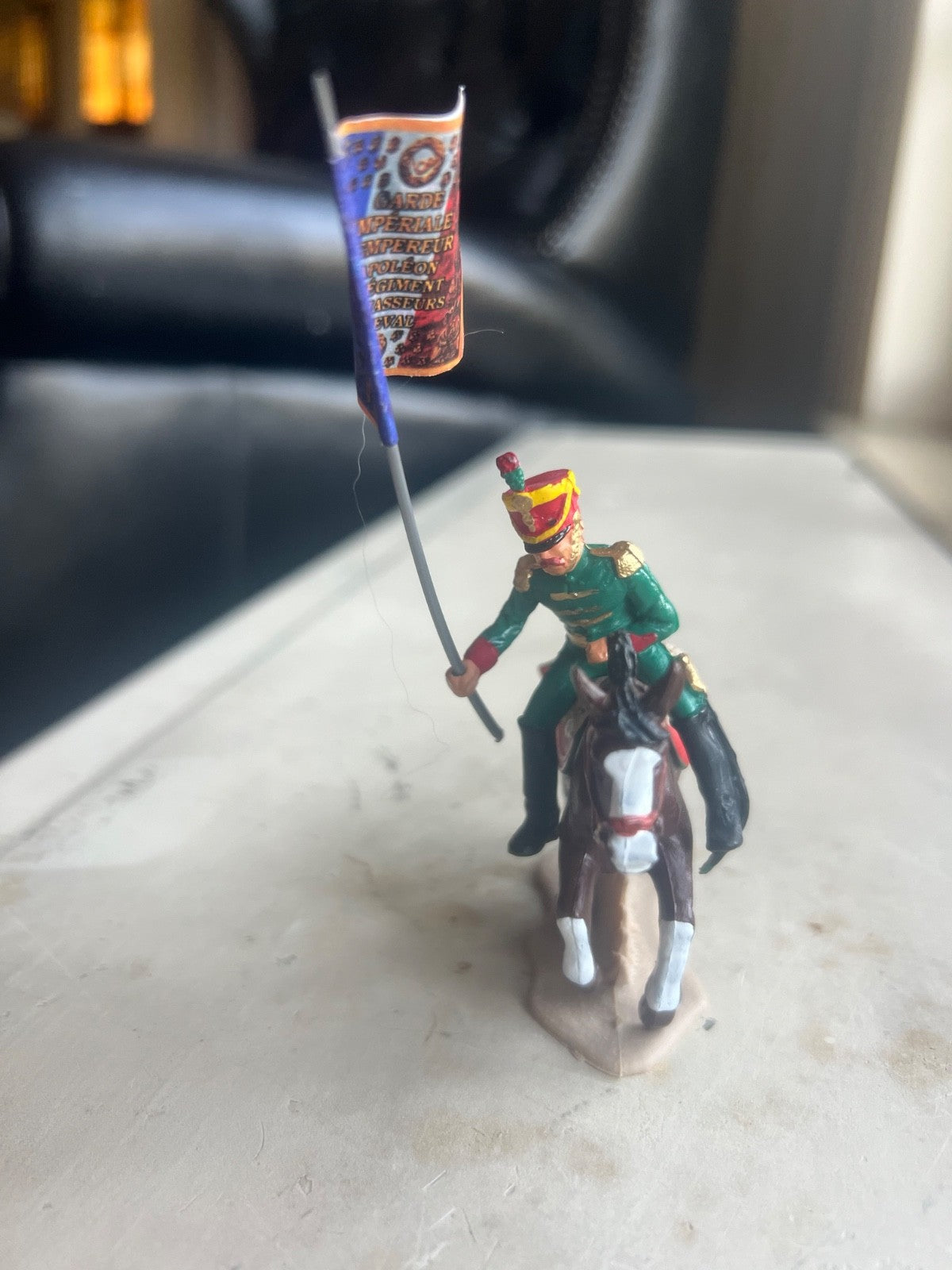 DSG Toy Soldiers French Chasseurs of the Imperial Guard, blue uniform (6 mounted)