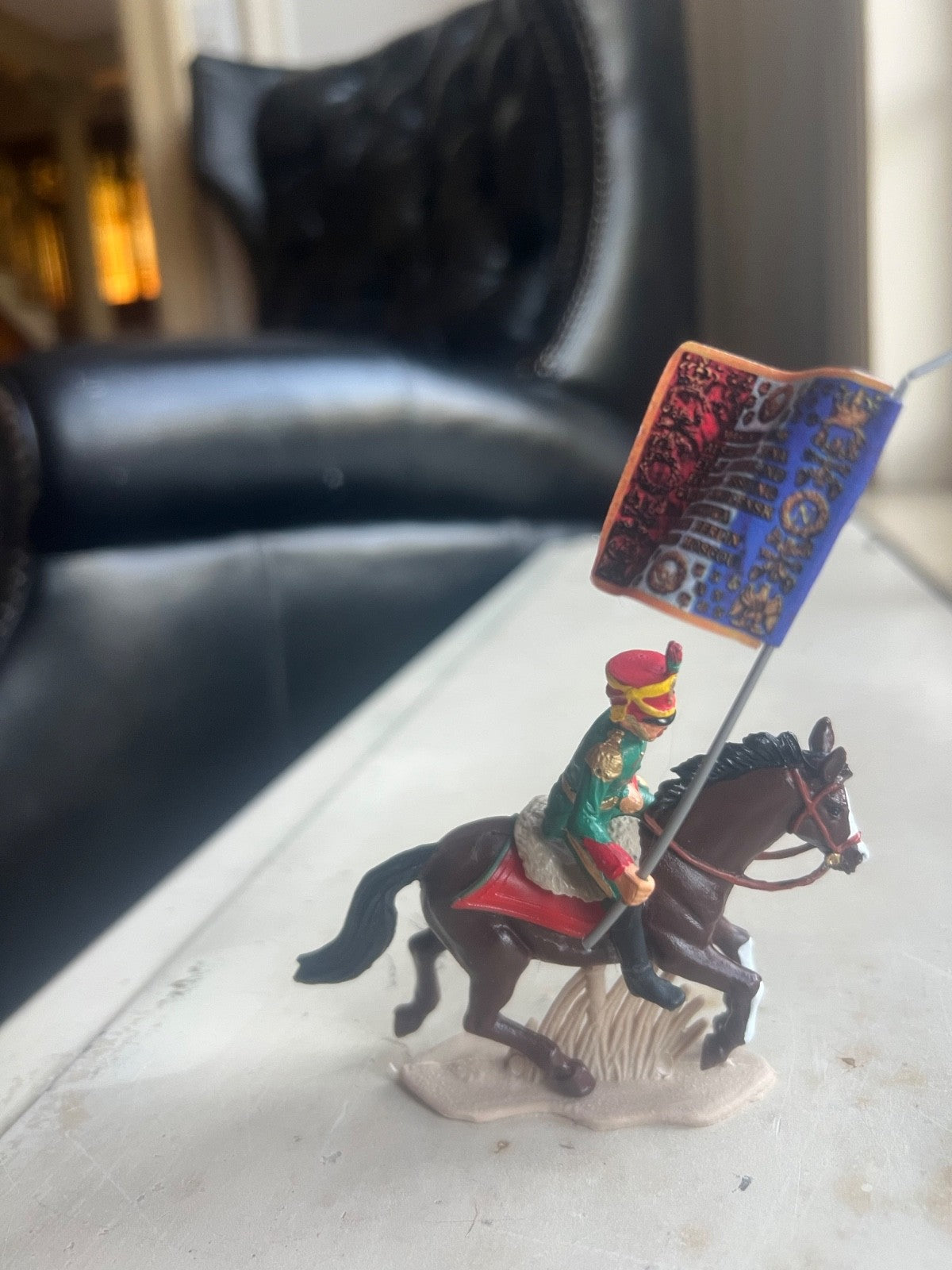 DSG Toy Soldiers French Chasseurs of the Imperial Guard, blue uniform (6 mounted)