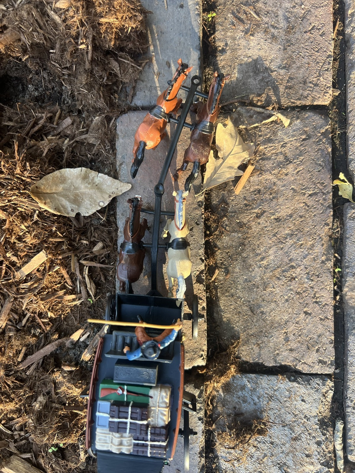 DSG Toy Soldiers Wild West Stagecoach, 4 horses + driver